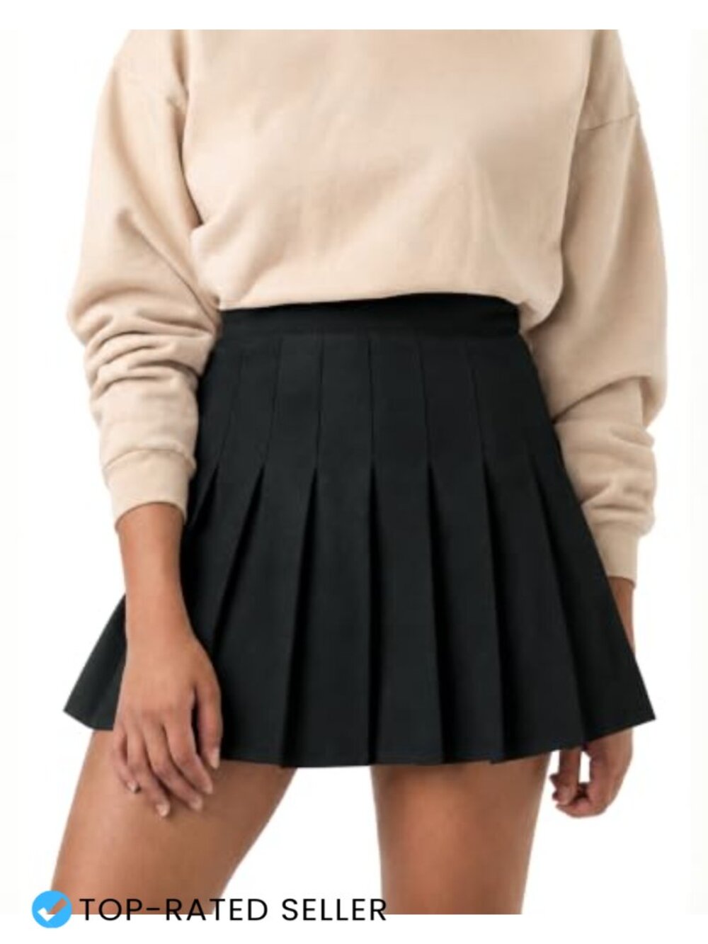 SCKTOO Women's Pleated Tennis Mini Skirt Built-In Shorts High Waist A-Line